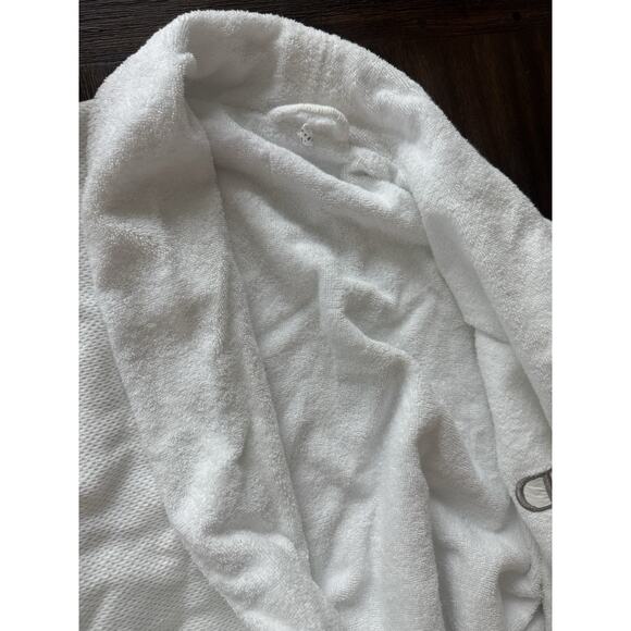 Pottery Barn Robe Mens Large Turkish Cotton Belted Spa Bath Lounge P Monogram - Picture 11 of 12